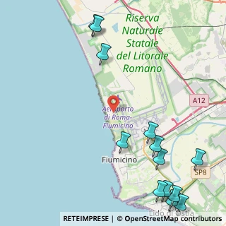 Mappa Via delle Pinne, 00054 Fiumicino RM, Italia (6.66923)