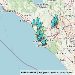 Mappa Via delle Pinne, 00054 Fiumicino RM, Italia (11.66118)