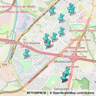 Mappa Via Antonio Schivardi, 00144 Roma RM, Italia (1.25)