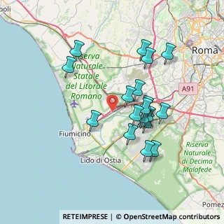 Mappa Viale delle Arti, 00054 Fiumicino RM, Italia (6.98278)