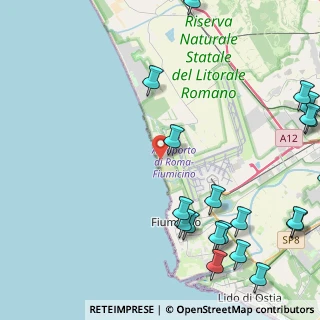 Mappa Via delle Carenarie, 00054 Fiumicino RM, Italia (6.68)