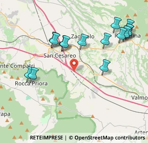 Mappa Milano - Napoli, 00030 San Cesareo RM, Italia (4.74267)