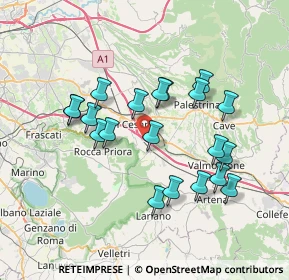 Mappa Milano - Napoli, 00030 San Cesareo RM, Italia (7.0855)