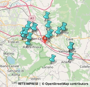 Mappa Milano - Napoli, 00030 Palestrina RM, Italia (7.022)