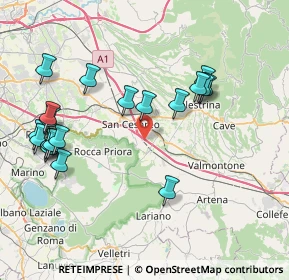 Mappa Milano - Napoli, 00030 San Cesareo RM, Italia (9.245)