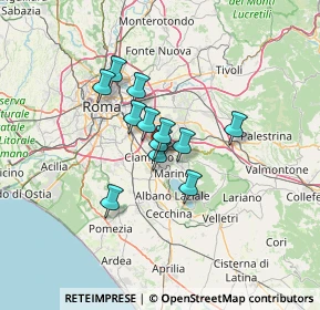 Mappa Via di Valle Coppella, 00043 Ciampino RM, Italia (9.13667)