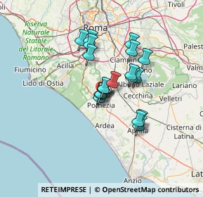 Mappa Via Treviso, 00071 Pomezia RM, Italia (9.858)