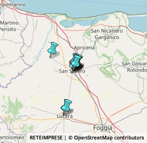 Mappa Via Michele del Vicario, 71016 San Severo FG, Italia (5.15455)