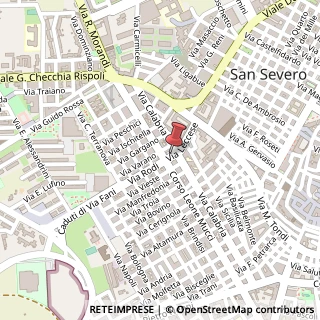 Mappa Via Leccese, 59, 71016 San Severo, Foggia (Puglia)