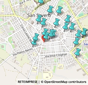 Mappa Via Fratelli Bandiera, 71016 San Severo FG, Italia (0.521)