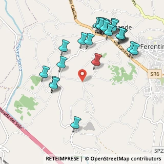 Mappa Via Tofe Vado del Cerro, 03013 Ferentino FR, Italia (1.27143)