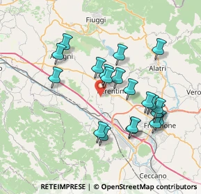 Mappa Via Tofe Vado del Cerro, 03013 Ferentino FR, Italia (7.278)