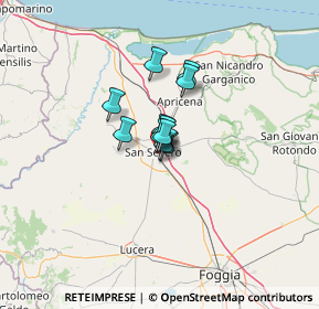 Mappa Via Federico Menabrea, 71016 San Severo FG, Italia (6.15091)