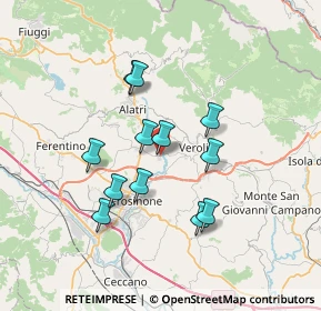 Mappa Frosinone, 03029 Alatri FR, Italia (6.32917)