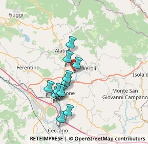 Mappa Frosinone, 03029 Alatri FR, Italia (6.48333)