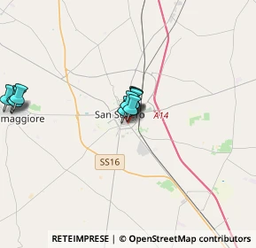 Mappa Via Dalmazia, 71016 San Severo FG, Italia (3.04545)
