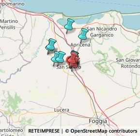 Mappa Via Luciano Damiani, 71016 San Severo FG, Italia (5.47385)