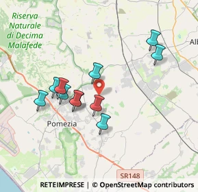 Mappa Via delle Monachelle, 00071 Pomezia RM, Italia (3.46091)