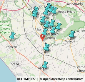 Mappa Via Nettunense Nuova, 00041 Albano Laziale RM, Italia (8.2535)