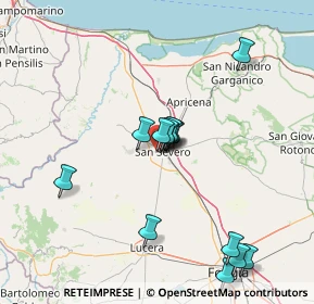 Mappa Via Candela, 71016 San Severo FG, Italia (14.44143)