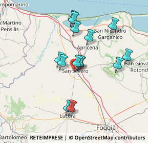 Mappa Viale Caduti di Via Fani, 71016 San Severo FG, Italia (13.53286)