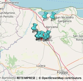 Mappa SS  16 Km 642+700, 71016 San severo FG, Italia (6.44333)