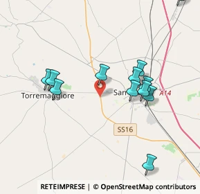 Mappa SS  16 Km 642+700, 71016 San severo FG, Italia (4.16583)