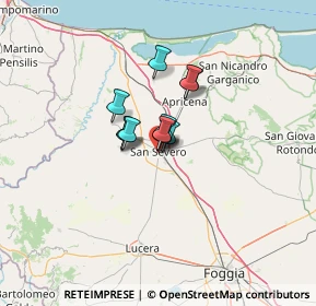 Mappa Via Leopardi, 71016 San Severo FG, Italia (6.89273)