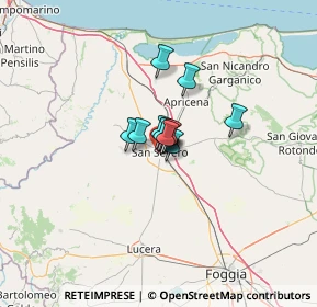 Mappa Via Calabria, 71016 San Severo FG, Italia (5.09917)