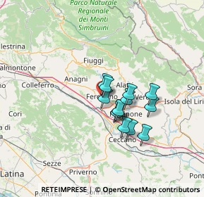 Mappa Via Giovanni Falcone, 03013 Ferentino FR, Italia (9.94385)