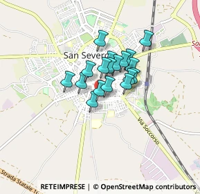 Mappa Via Fratelli Cairoli, 71016 San Severo FG, Italia (0.54889)