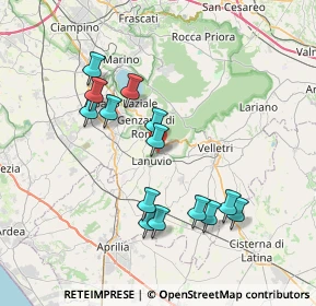 Mappa SP Appia Vecchia, 00075 Lanuvio RM (7.57071)