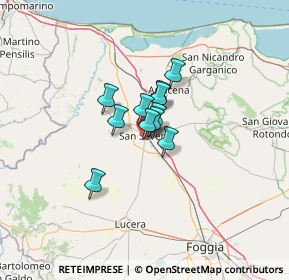 Mappa Via Gian Battista Vico, 71016 San Severo FG, Italia (6.87182)