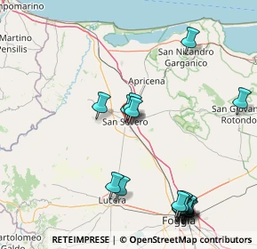 Mappa Via Minerva, 71016 San Severo FG, Italia (21.37667)