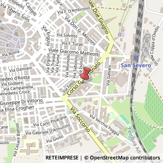 Mappa Corso Giustino Fortunato, 33, 71016 San Severo, Foggia (Puglia)