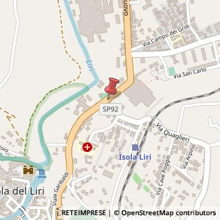 Mappa Via Tavernanova, 115, 03036 Isola del Liri, Frosinone (Lazio)