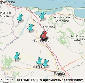 Mappa Via Pestalozzi, 71016 San Severo FG, Italia (10.16667)