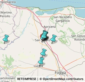 Mappa Corso Leone Mucci ang, 71016 San Severo FG, Italia (6.94727)