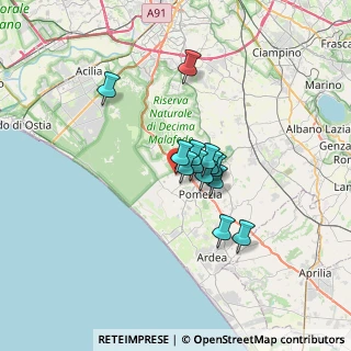 Mappa Via Vaccareccia, 00040 Pomezia RM, Italia (4.66385)