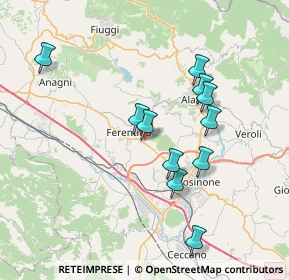 Mappa Via Costantino Caminada, 03013 Ferentino FR, Italia (7.28273)