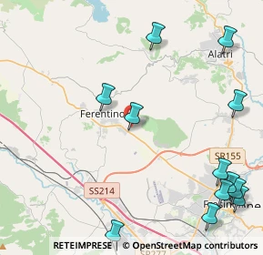 Mappa Via Costantino Caminada, 03013 Ferentino FR, Italia (6.22)