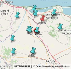 Mappa Via Daunia, 71016 San Severo FG, Italia (14.87941)