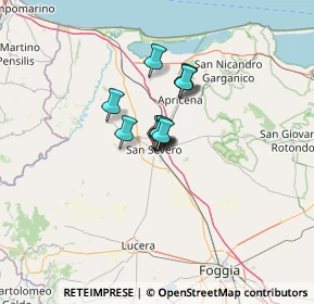 Mappa Via Montegrappa, 71016 San Severo FG, Italia (6.73364)