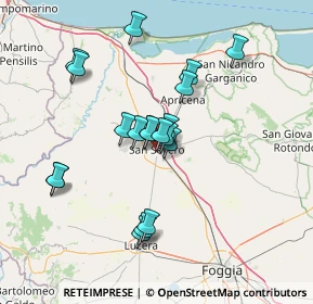 Mappa Via Ugo Foscolo, 71016 San Severo FG, Italia (13.09526)