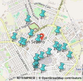 Mappa Via Volturno, 71016 San Severo FG, Italia (0.5695)