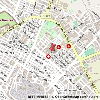 Mappa Via Aspromonte, 9B, 71016 San Severo, Foggia (Puglia)