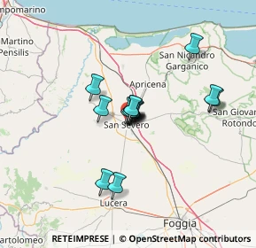 Mappa Via Enrico Fraccacreta, 71016 San Severo FG, Italia (9.09286)