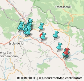 Mappa Via Cona, 03030 Posta Fibreno FR, Italia (7.34833)