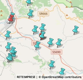 Mappa Via Cona, 03030 Posta Fibreno FR, Italia (5.177)