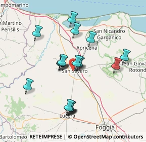 Mappa Via Guido Rossa, 71016 San Severo FG, Italia (14.2135)